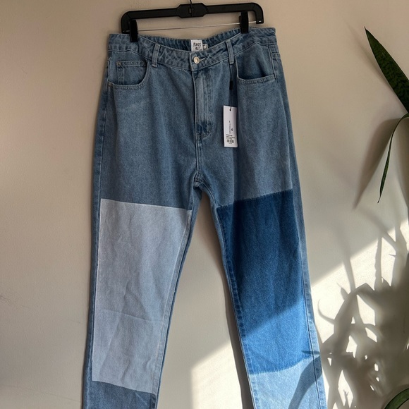 Princess Polly woman’s Cofield Mom patch denim jeans pants - Picture 8 of 13